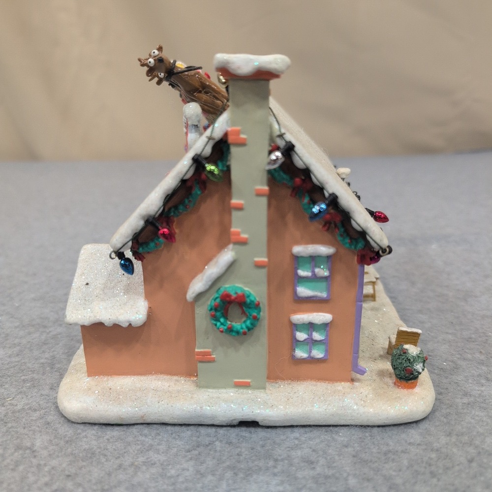 The Simpsons Christmas Village Ned Flanders House Seasons Greetings Light Up - Picture 5 of 10